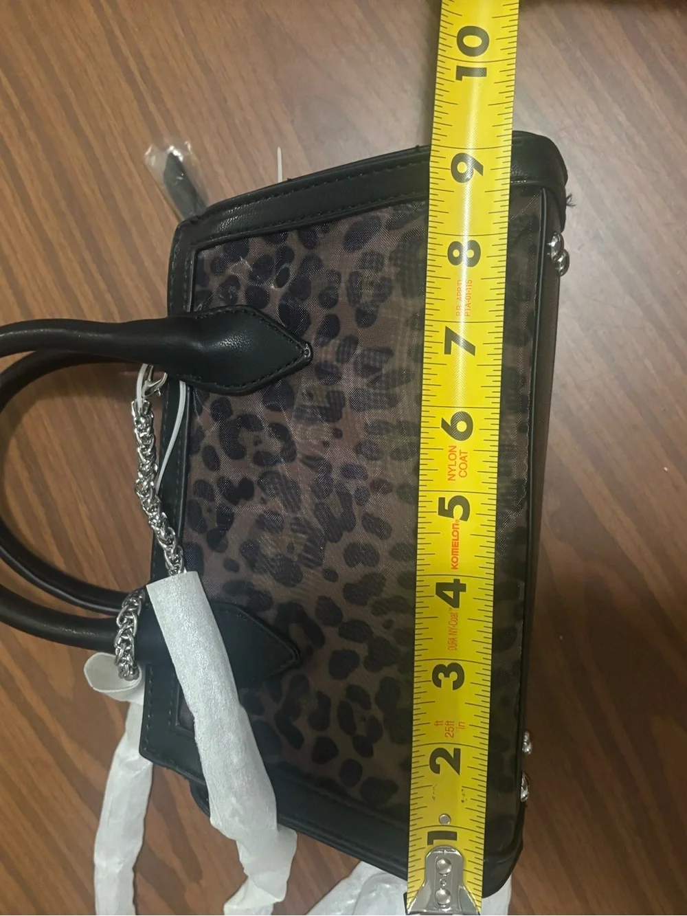 NWT - Steve Madden - mesh leopard bag